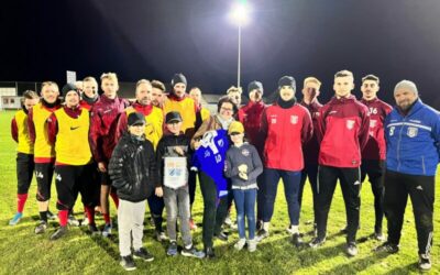 Einweihung der neuen Flutlichtanlage beim Landespokal Viertelfinale – Danke an Fa. König